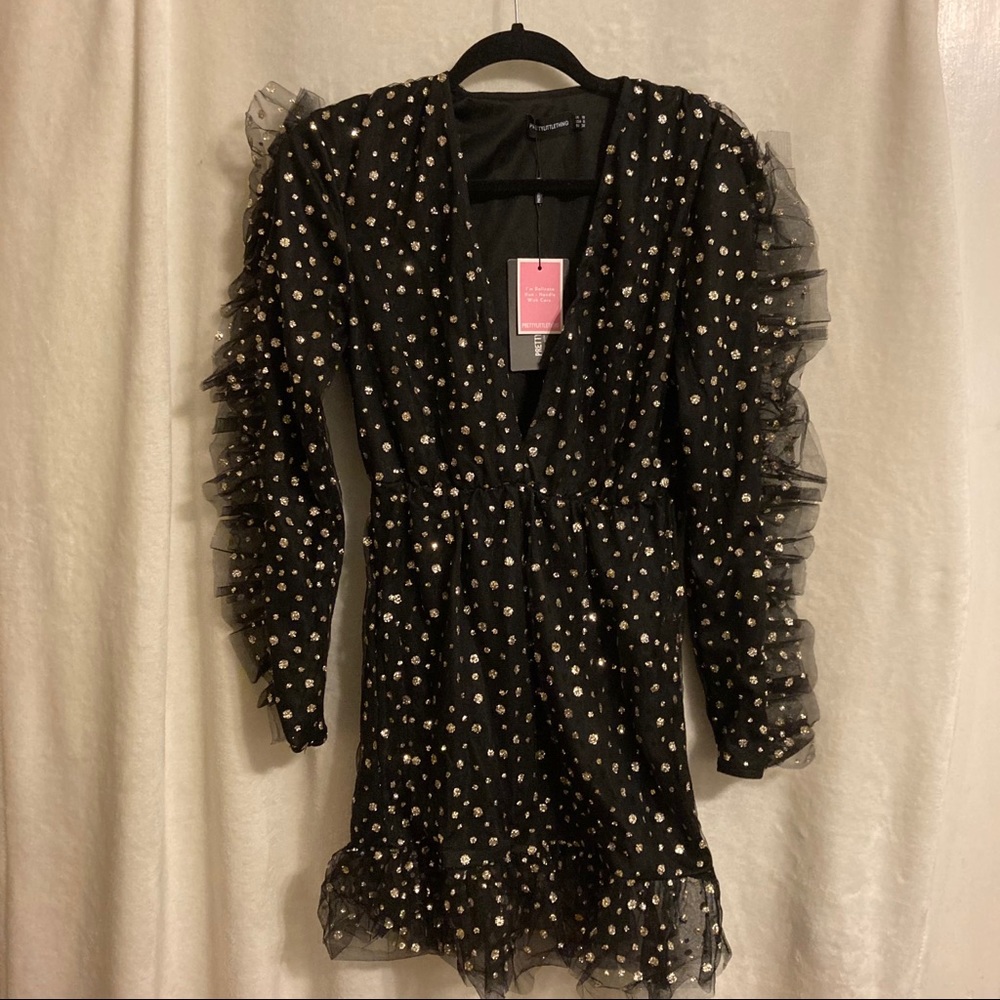 PLT Gold Glitter Dress, size 6